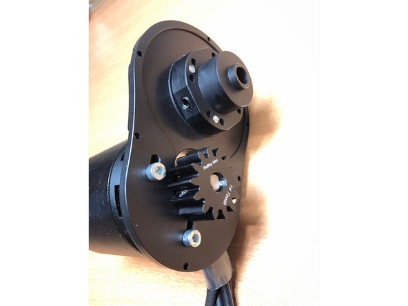 How to assembly FatBoy Mini Urethane Gear Drive, Attach motor gear to motor axle: step 6, image 2 of 2