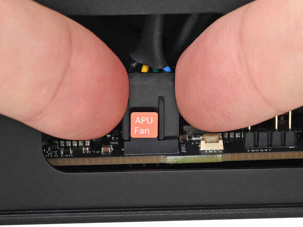 Framework Desktop CPU Fan Replacement, Connect the fan: crwdns2935265:020crwdnd2935265:02crwdnd2935265:02crwdne2935265:0