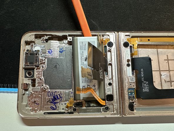 Samsung Galaxy Z Flip 4 Display Replacement, Remove Batteries: step 11, image 2 of 2