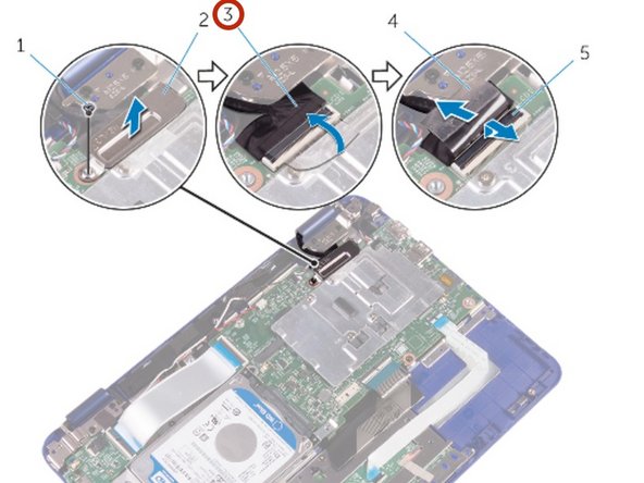 Dell Inspiron 11 3179 Display Assembly Replacement, Disconnecting the Display Cable: crwdns2935265:04crwdnd2935265:02crwdnd2935265:02crwdne2935265:0