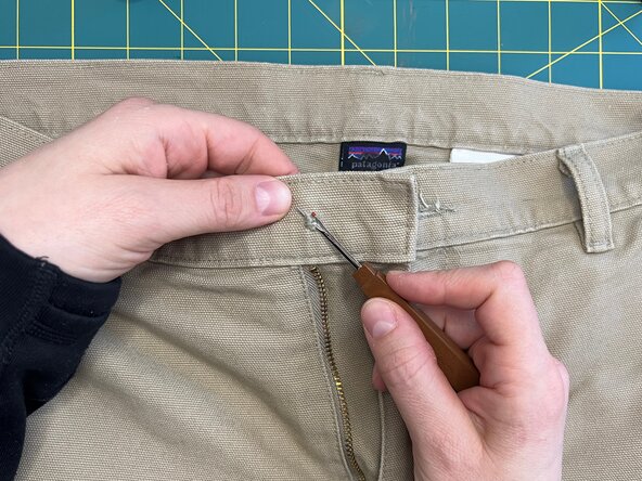 Sew a Button onto Heavy Fabric, Assess the damage: crwdns2935265:01crwdnd2935265:02crwdnd2935265:03crwdne2935265:0