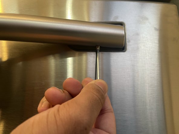 Samsung RF263BEAESR Freezer Door Handle Replacement: step 4, image 3 of 3