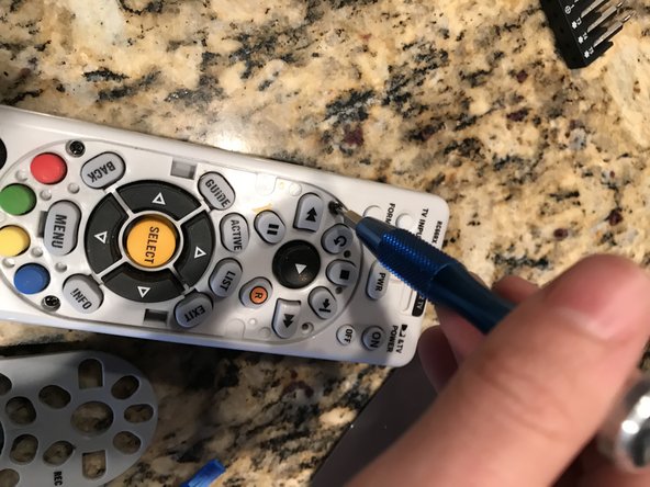 Directv Remote Teardown, Unscrew: step 3, image 1 of 2