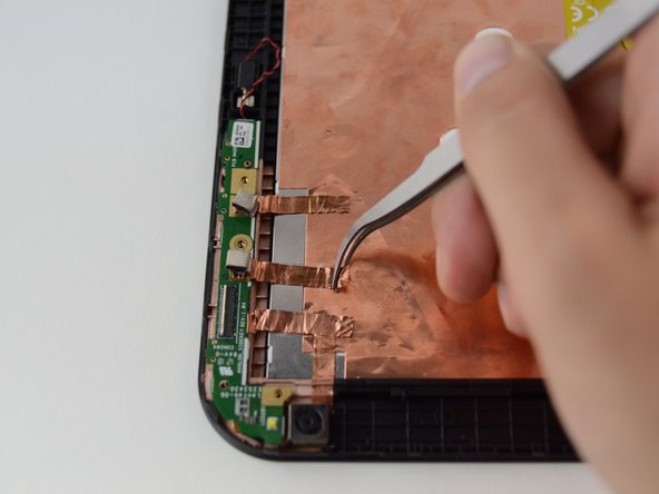 Toshiba Excite 10 AT300 Rear-Facing Camera Replacement, Remove copper foil wires: crwdns2935265:08crwdnd2935265:02crwdnd2935265:03crwdne2935265:0