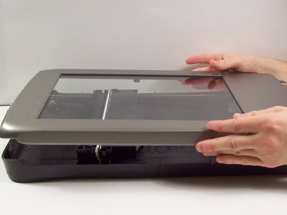 How to clean Microtek ScanMaker 5900 glass, Fully remove the upper lid: crwdns2935265:05crwdnd2935265:03crwdnd2935265:03crwdne2935265:0