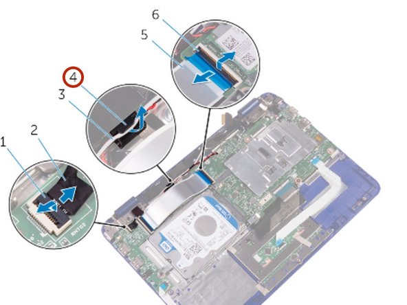Dell Inspiron 11 3179 Display Assembly Replacement, Remove the Antenna Cable: crwdns2935265:06crwdnd2935265:02crwdnd2935265:02crwdne2935265:0
