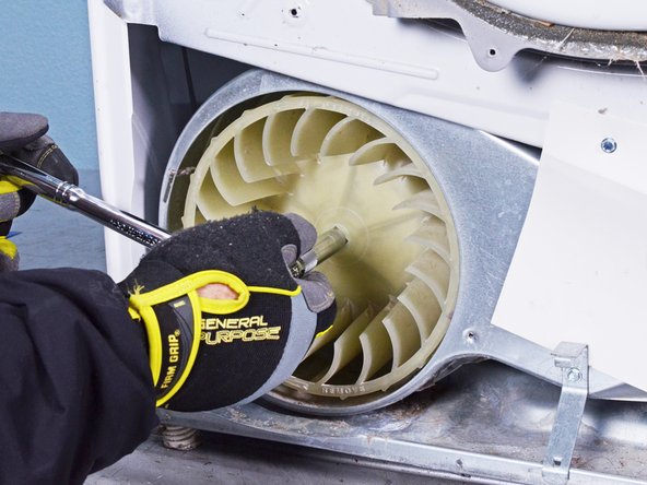 Whirlpool Dryer Blower Wheel Replacement, Remove the blower wheel: crwdns2935265:029crwdnd2935265:02crwdnd2935265:03crwdne2935265:0