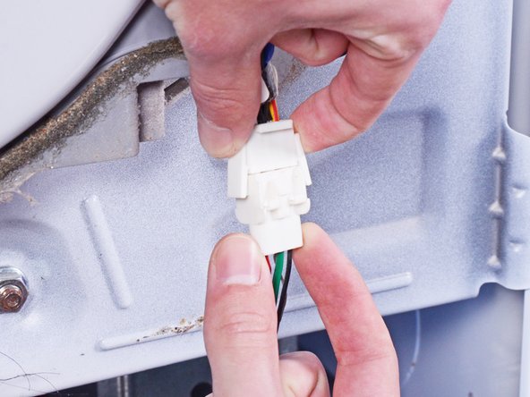 Whirlpool WED87HED Dryer Hi-Limit Thermostat/Inlet Thermistor Testing and Replacement, Disconnect the moisture sensor: crwdns2935265:026crwdnd2935265:02crwdnd2935265:03crwdne2935265:0