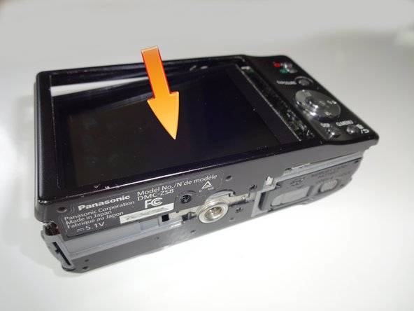 Panasonic DMC-ZS8 Digital Camera Door Replacement, Remove front and rear covers: step 3, image 1 of 3
