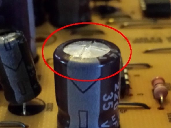 Hisense Television Capacitor Replacement for Boot-Loop Problem, Replacing the bad capacitors: crwdns2935265:04crwdnd2935265:02crwdnd2935265:02crwdne2935265:0