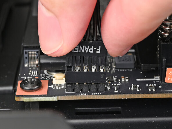 How to Install a Framework Desktop Mainboard Into a Mini‑ITX Case, Connect the front panel header: step 22, image 2 of 2