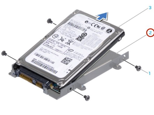 Dell Alienware M17x R2 Hard Drive Replacement, Sliding the Hard-Drive: step 8, image 2 of 2