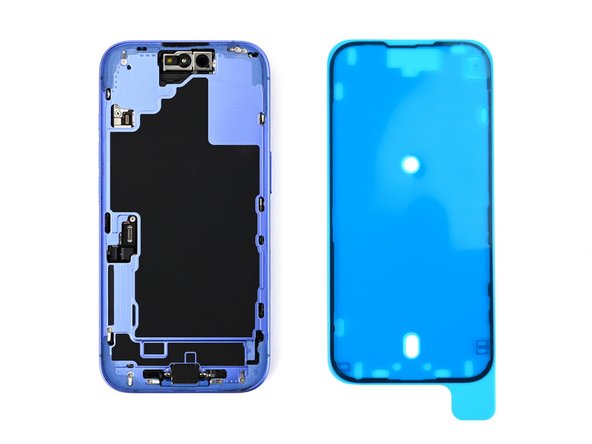iPhone 16 Screen Replacement, Orient the adhesive: crwdns2935265:031crwdnd2935265:02crwdnd2935265:02crwdne2935265:0