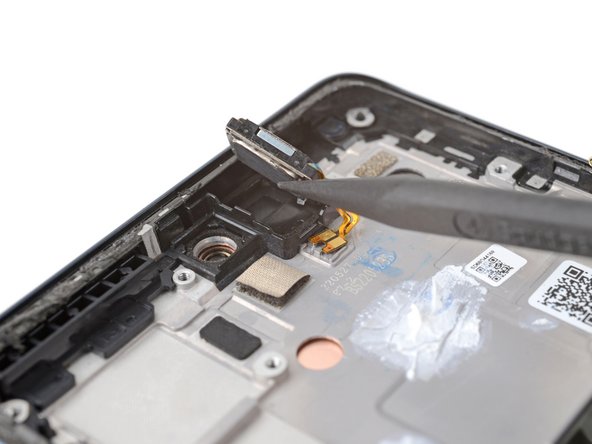 Motorola Edge (2022) Earpiece Speaker Replacement, Remove the earpiece speaker: step 34, image 2 of 3