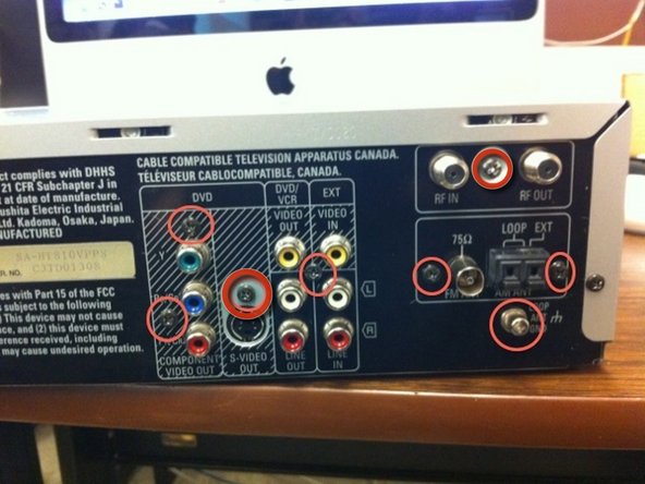 Replacing Panasonic SA-HT810V New Screen, Motherboard, and Power Supply: crwdns2935265:010crwdnd2935265:02crwdnd2935265:03crwdne2935265:0