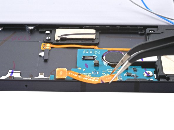 Samsung Galaxy Tab S7 Plus Loudspeaker Assembly Replacement, Remove the antenna board's interconnect cable: crwdns2935265:041crwdnd2935265:03crwdnd2935265:03crwdne2935265:0