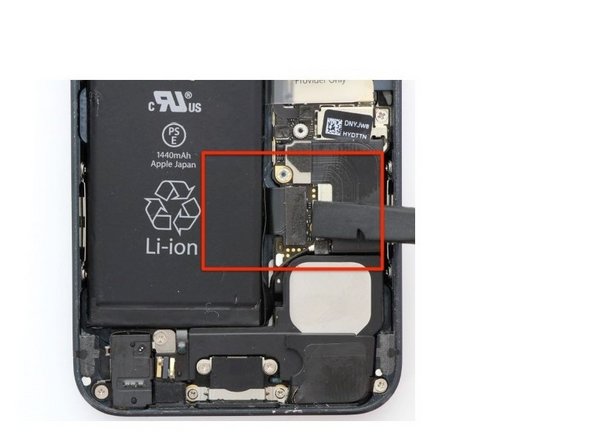 iPhone 5 Dock Connector Replacement FR, Disconnecting the battery: crwdns2935265:04crwdnd2935265:02crwdnd2935265:02crwdne2935265:0