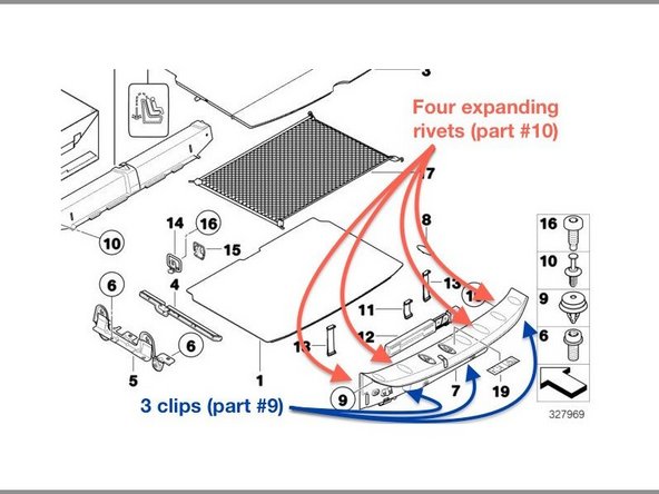 How To Replace the Left Barn Door Lock On The 2008–2014 Clubman, Remove the Loading Sill Cover: step 4, image 1 of 1