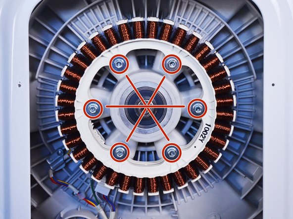 LG Front Load Washing Machine Stator Replacement, Unfasten the stator: crwdns2935265:08crwdnd2935265:02crwdnd2935265:02crwdne2935265:0