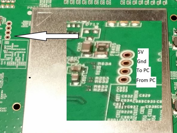Serial Port and JTAG ports on a TalkTalk WiFi Hub, Serial Port Location: step 4, image 2 of 2