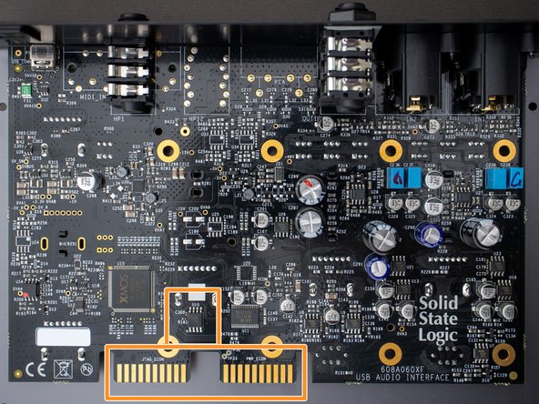 Solid State Logic SSL 2 Teardown, Find the flash for firmware and JTAG connector: crwdns2935265:09crwdnd2935265:03crwdnd2935265:03crwdne2935265:0