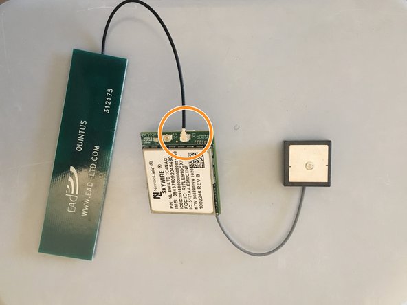 GI Node with Pressure Transducer Assembly, Attaching GPS and Antenna to Modem: step 28, image 3 of 3