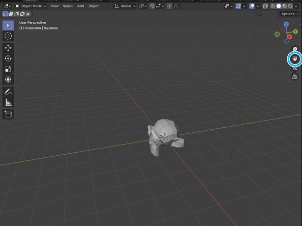 Getting Started with Blender, Navigating the 3D Viewport: crwdns2935265:07crwdnd2935265:03crwdnd2935265:03crwdne2935265:0