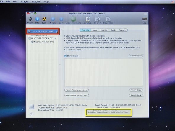 Installing Mac OS X 10.5 Leopard: step 4, image 1 of 1