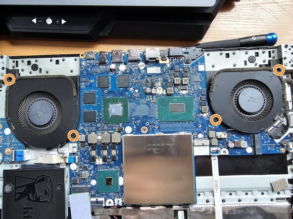 Lenovo Legion Y530-15ICH Upper Case with Keyboard Replacement, Remove the fans: crwdns2935265:08crwdnd2935265:02crwdnd2935265:03crwdne2935265:0