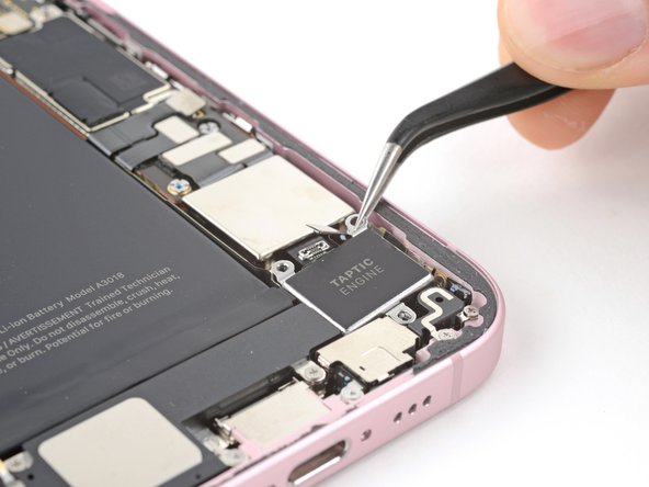 iPhone 15 Taptic Engine Replacement, Place the Taptic Engine: step 30, image 2 of 2