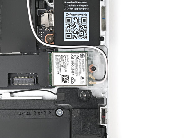 Framework Laptop 13 Pro Bottom Cover Upgrade Kit, Tighten the Wi-Fi module screw: step 57, image 2 of 2