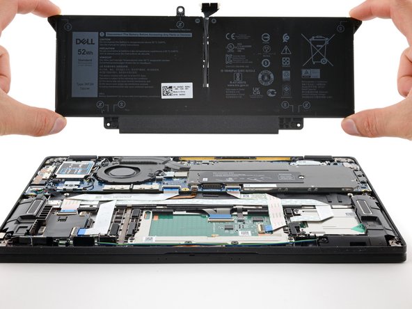 Dell Latitude 7410 Battery Replacement, Remove the battery: crwdns2935265:011crwdnd2935265:02crwdnd2935265:02crwdne2935265:0