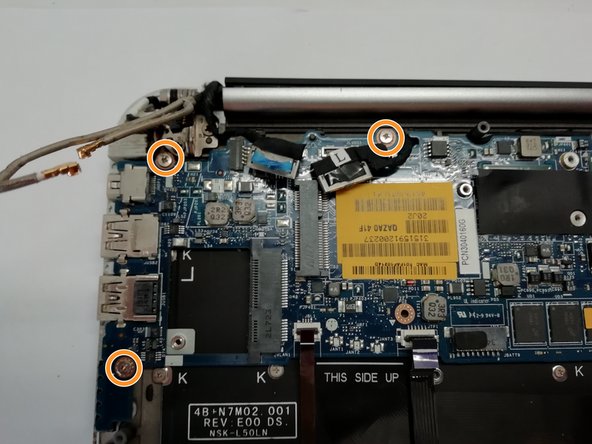 Replacement of the keyboard on a Dell XPS 12 9Q23, Remove the motherboard: step 25, image 2 of 3