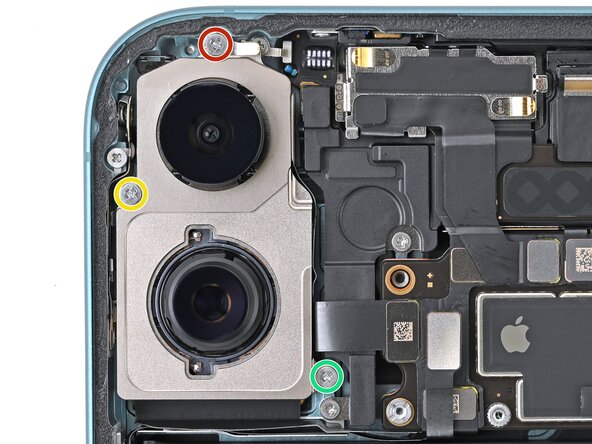 iPhone 16 Plus Rear Cameras Replacement, Secure the rear cameras: crwdns2935265:030crwdnd2935265:01crwdnd2935265:02crwdne2935265:0