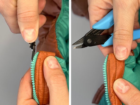 Advanced No-Sew Zipper Repair Techniques, SKILL: Cutting zipper teeth: crwdns2935265:04crwdnd2935265:02crwdnd2935265:03crwdne2935265:0