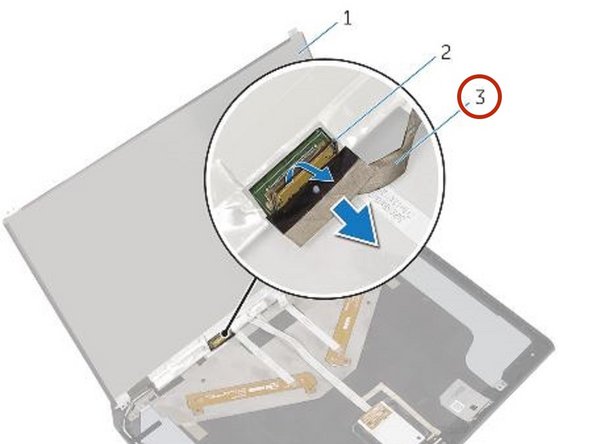 Dell Alienware 13 Display Back-Cover Replacement, Lift the Connector Latch: crwdns2935265:081crwdnd2935265:02crwdnd2935265:03crwdne2935265:0