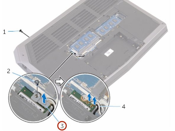 Dell Alienware 13 R2 Display Panel Replacement, Remove the Screw: crwdns2935265:042crwdnd2935265:02crwdnd2935265:02crwdne2935265:0