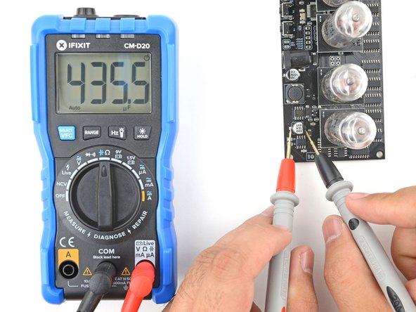 How to Make Advanced Measurements With a Multimeter, How to measure capacitance (large capacitors): crwdns2935265:09crwdnd2935265:02crwdnd2935265:02crwdne2935265:0