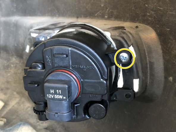 2009 Toyota Camry SE Fog light bulb, lamp, and housing Replacement, Fog light lamp removal and replacement: step 10, image 2 of 3