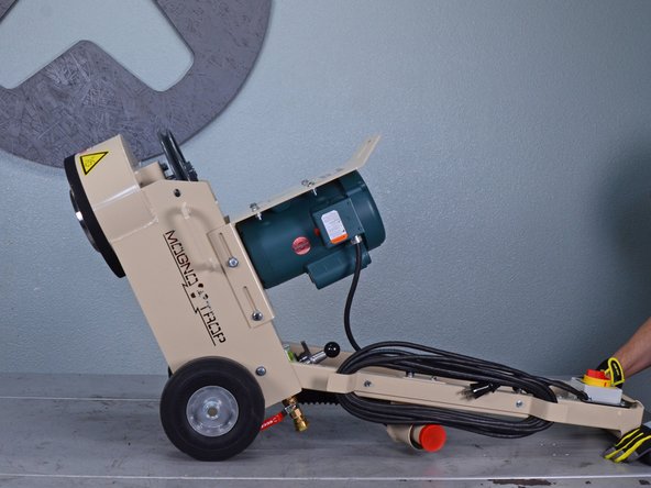 EDCO Disk Grinder 50200-HD Head Assembly Replacement, Tilt the machine: crwdns2935265:018crwdnd2935265:03crwdnd2935265:03crwdne2935265:0