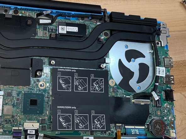 Dell G3 3500 Disassembly, Remove the right fan: crwdns2935265:011crwdnd2935265:02crwdnd2935265:03crwdne2935265:0