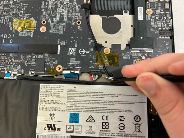 MSI Modern 14 A10M Laptop Battery Replacement, Plug in the New Battery: step 15, image 2 of 3