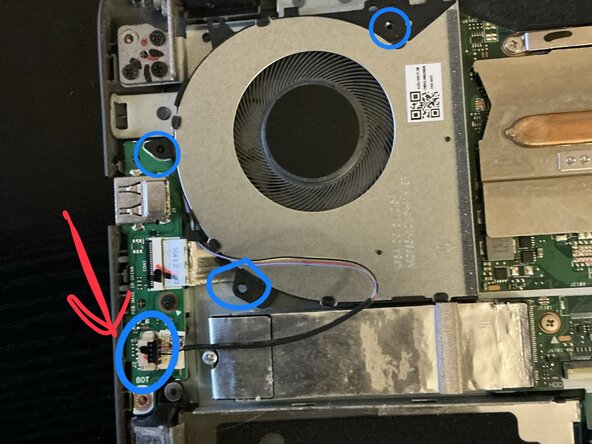 Asus VivoBook 14" F412DA Cooling Fan Replacement, Fan Instal: step 3, image 1 of 1