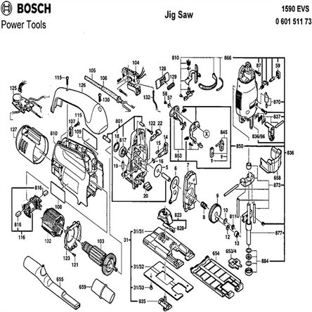 Schematisch diagram voor Jig Saw