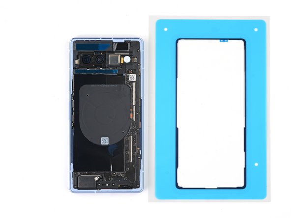 How to Apply Rear Cover Adhesive in Your Google Pixel 7a, Orient the rear cover perimeter adhesive: crwdns2935265:06crwdnd2935265:02crwdnd2935265:03crwdne2935265:0