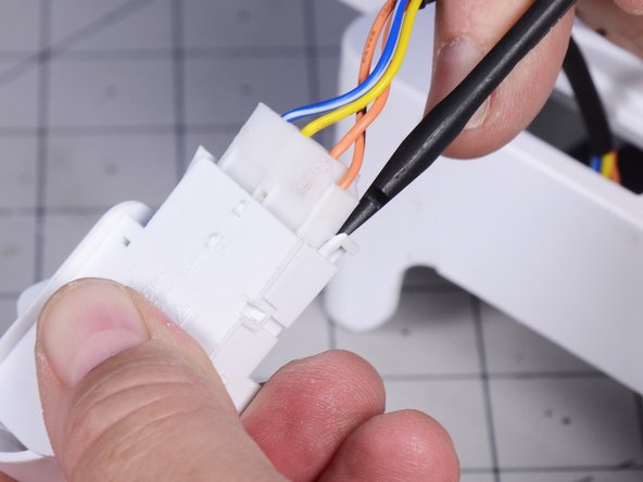 LG Refrigerator LFX25973 Freezer Drawer Switch Testing and Replacement, Release the wiring from the door switch: crwdns2935265:014crwdnd2935265:02crwdnd2935265:02crwdne2935265:0