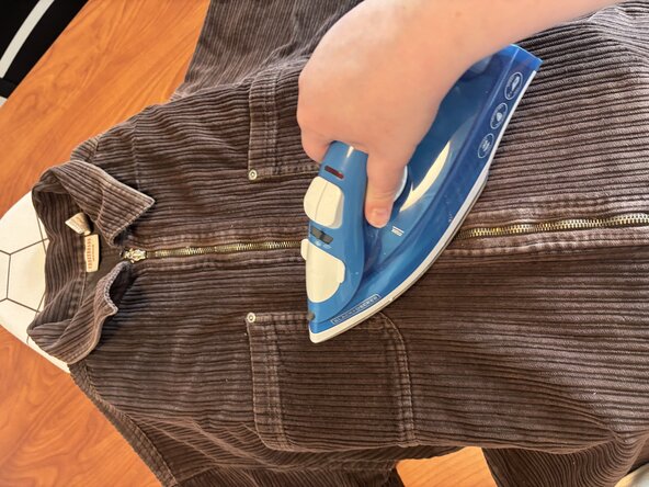 How to Flatten a Warped Jacket Zipper Track: step 2, image 1 of 3