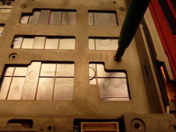 Alienware M11xR3 Disassembly and Cleaning, Remove the screws from the keyboard: crwdns2935265:014crwdnd2935265:02crwdnd2935265:02crwdne2935265:0