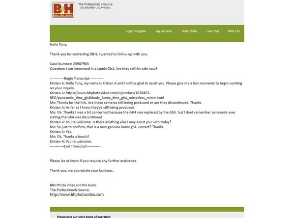 Panasonic Lumix DMC-GH3 LCD Hinge Cover Replacement: crwdns2935265:03crwdnd2935265:03crwdnd2935265:03crwdne2935265:0