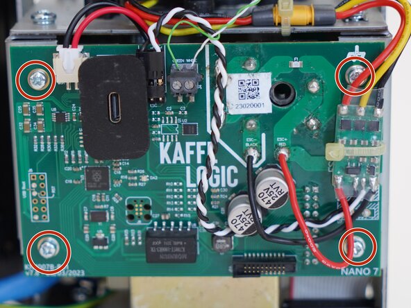 Kaffelogic Nano 7/LINK (C-N Serial) USB Daughterboard Replacement, Remove PCB screws: Schritt 9, Bild 1 von 1